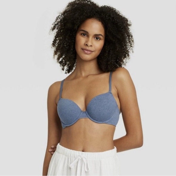 Auden The Everyday Lightly Lined Demi Coverage T-Shirt Bra - Picture 1 of 4